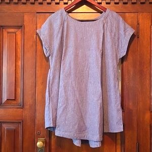 Free People Blue Cotton Tunic Size Medium